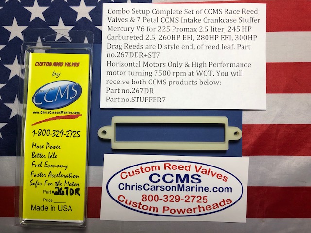 CCMS Mercury/Mariner Drag Outboard Reed Reeds 18-25hp 2 Cylinder PN226D 