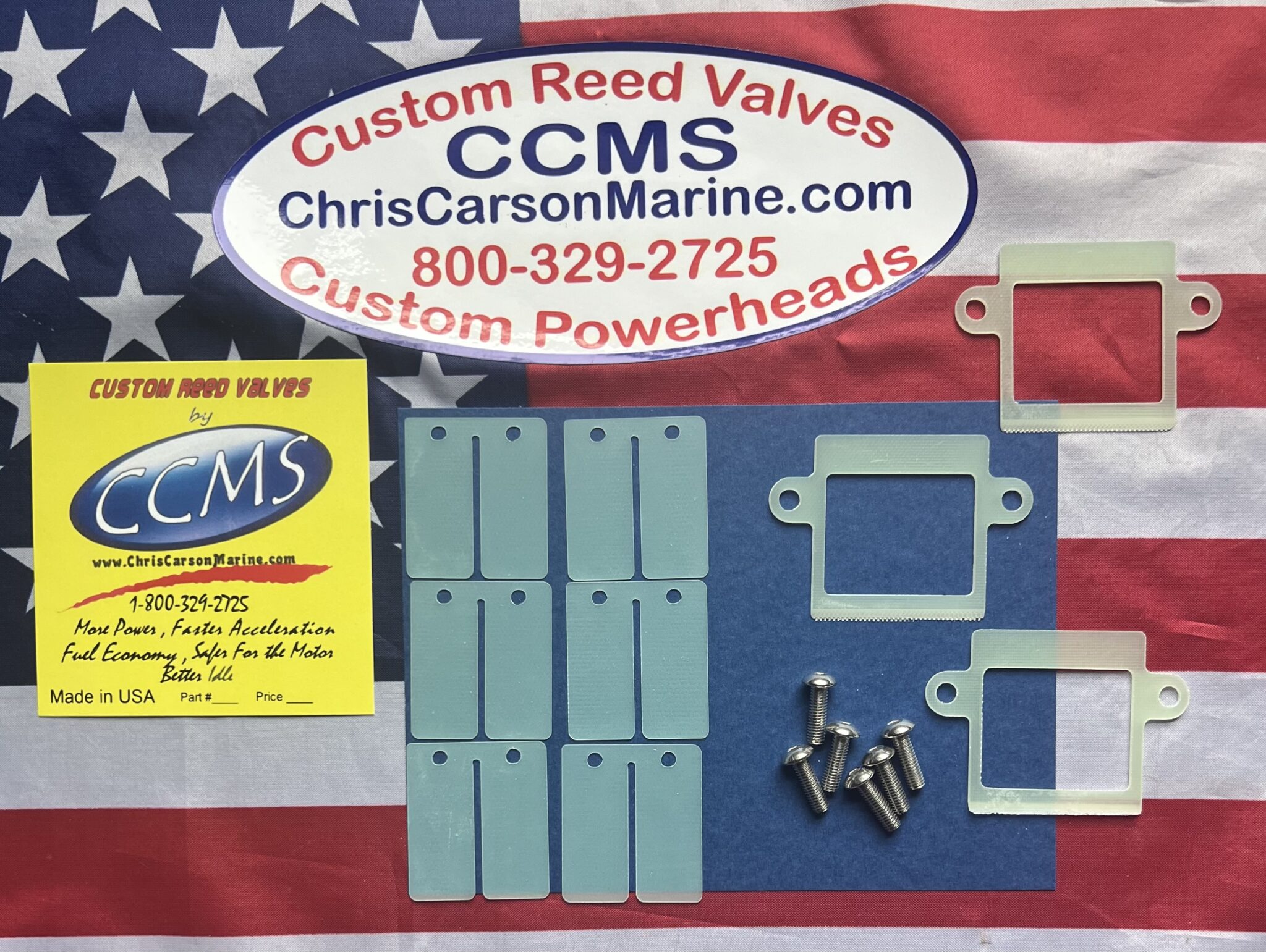 CCMS Yamaha Race Outboard Composite Reeds & Intake Stuffer Combo Kit 30 ...