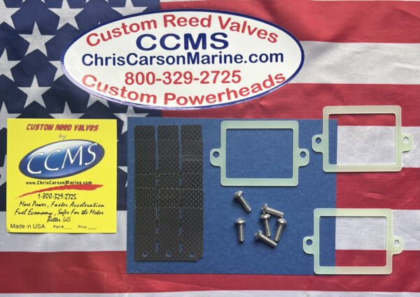 CCMS Yamaha Race Outboard Carbon Fiber Reeds & Intake Stuffer Combo Kit 75-90hp. 3 Cyl. PN.333RC+ST90